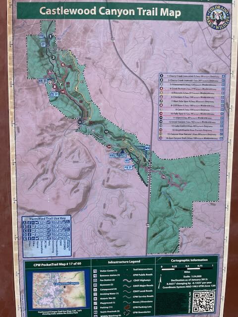 Castlewood Canyon Map